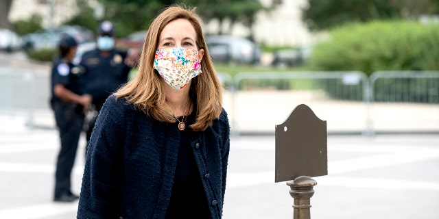 Rep. Mikie Sherrill, DN.J., walks up the steps of the House for a vote on Capitol Hill on Thursday, September 17, 2020 (Photo by Bill Clark / CQ-Roll Call, Inc via Getty Images)