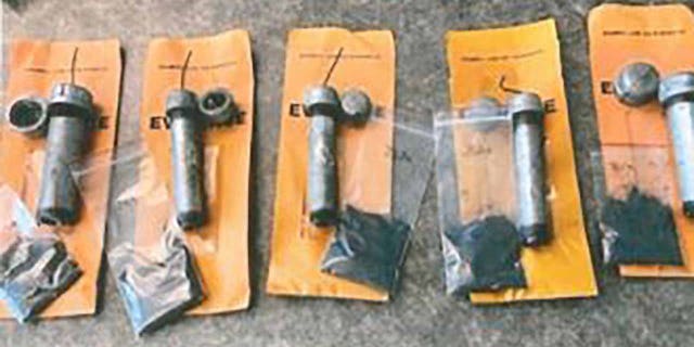 FBI agents found five pipe bombs in a safe at Rogers' workplace. (Justice Department)