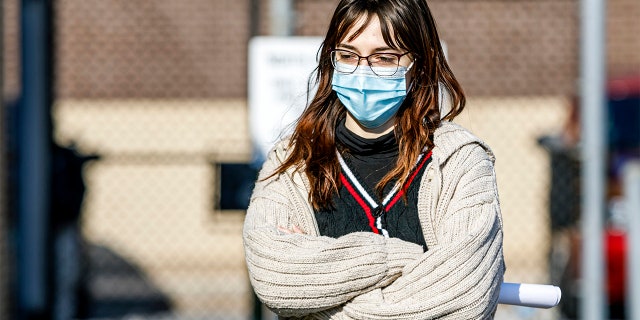 Riley June Williams, of Harrisburg, is released from Dauphin County jail on Thursday, Jan.21, 2021, in Harrisburg, Pennsylvania.  laptop that she is accused of helping to steal the office of the Speaker of the House, Nancy Pelosi.  (Dan Gleiter / The Patriot-News via AP)