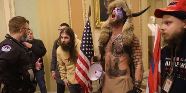 Nicholas Rodean, 26, of Frederick, Md., Was pictured inside the U.S. Capitol on January 6 wearing his employee badge for a home marketing company.