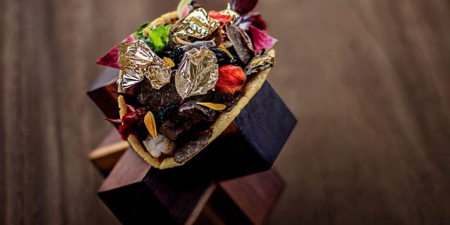 Guests will dine on foods like "the most expensive taco in the world," a dish that normally costs $ 25,000 and consists of Kobe beef, Almas Beluga caviar and langoustine. (Velas Resorts)