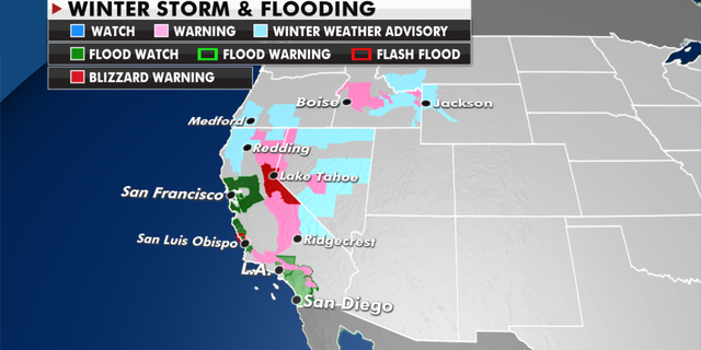 Winter storm advisories currently in effect. (Fox News)