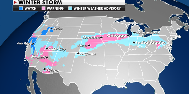 Winter weather watches, warnings and advisories that are in effect. (Fox News)