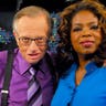 Oprah Winfrey joined Larry King for his 50th anniversary in broadcasting. (Photo by Michael Caulfield/WireImage for Turner)