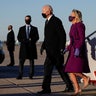 U.S. President-elect Joe Biden and his wife, Jill Biden, arrive at Joint Base Andrews in Maryland, U.S. January 19, 2021.