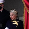 Lady Gaga arrives to perform the National Anthem during the 59th Presidential Inauguration at the U.S. Capitol in Washington, Wednesday, Jan. 20, 2021.