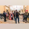 Supporters of President Trump are confronted by U.S. Capitol Police officers outside the Senate Chamber inside the Capitol, Wednesday, Jan. 6, 2021 in Washington.