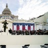 Members of the military band participate in a dress rehearsal for the 59th inaugural ceremony for President-elect Joe Biden and Vice President-elect Kamala Harris at the Capitol, Monday, Jan. 18, 2021, in Washington.