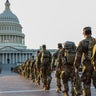 Members of the U.S. National Guard arrive at the U.S. Capitol on Jan. 12, 2021, in Washington, D.C. The Pentagon is deploying as many as 15,000 National Guardsmen troops to protect President-elect Joe Biden's inauguration on Jan. 20, amid fears of new violence. (Tasos Katopodis/Getty Images)