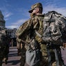 National Guardsmen reinforce security around the U.S. Capitol ahead of expected protests leading up to President-elect Joe Biden's inauguration, in Washington, Sunday, Jan. 17, 2021, following the deadly attack on Congress by a mob of supporters of President Donald Trump.