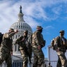 National Guardsmen reinforce security around the U.S. Capitol ahead of the inauguration of President-elect Joe Biden and Vice President-elect Kamala Harris, Sunday, Jan. 17, 2021, in Washington.