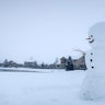 A snowman stands in a field in Bellemont, Ariz., on Monday, Jan. 25, 2021. A series of winter storms have dropped more precipitation in Flagstaff than the city had during last summer's monsoon season. The recent snow measured as water topped the amount of rain that fell from mid-June through September, the driest monsoon season on record.