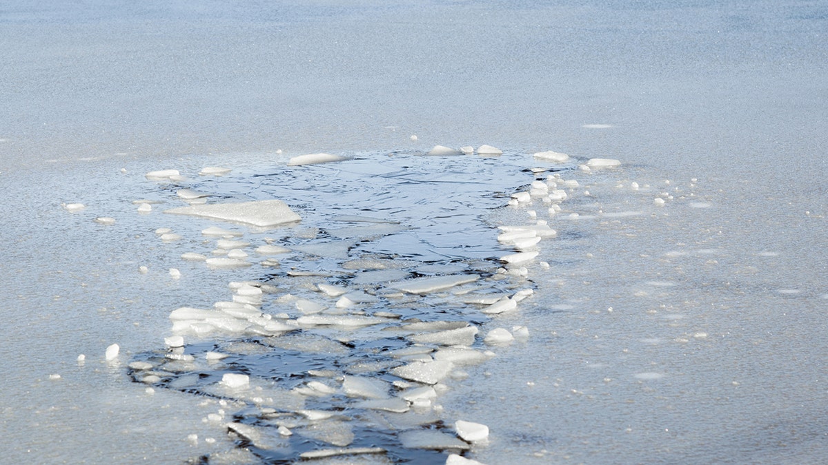 Chad Schmidt claims he was out on the lake in his fish house on Monday evening when he "heard something out of the ordinary" that turned out to be the surface of the ice giving way to a nearby pickup truck.