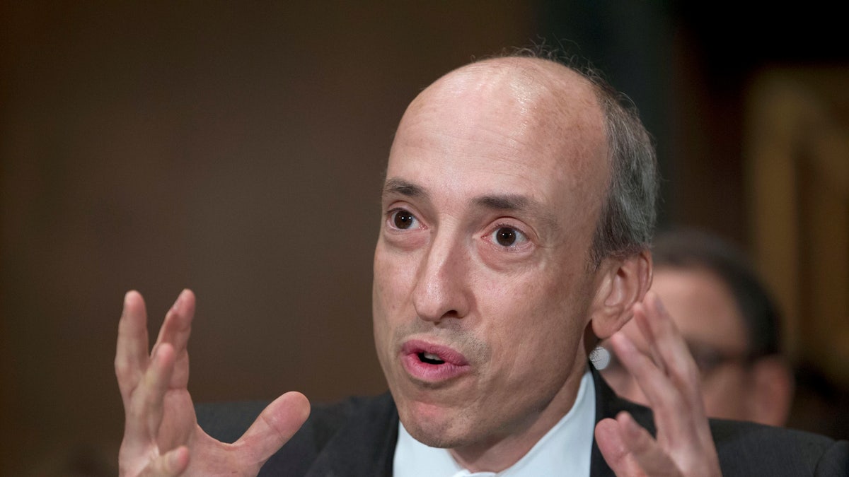 FILE PHOTO: Commodity Futures Trading Commission Chair Gary Gensler testifies at a Senate Banking, Housing and Urban Affairs Committee hearing on Capitol Hill July 30, 2013. REUTERS/Jose Luis Magana (UNITED STATES - Tags: POLITICS BUSINESS)/File Photo