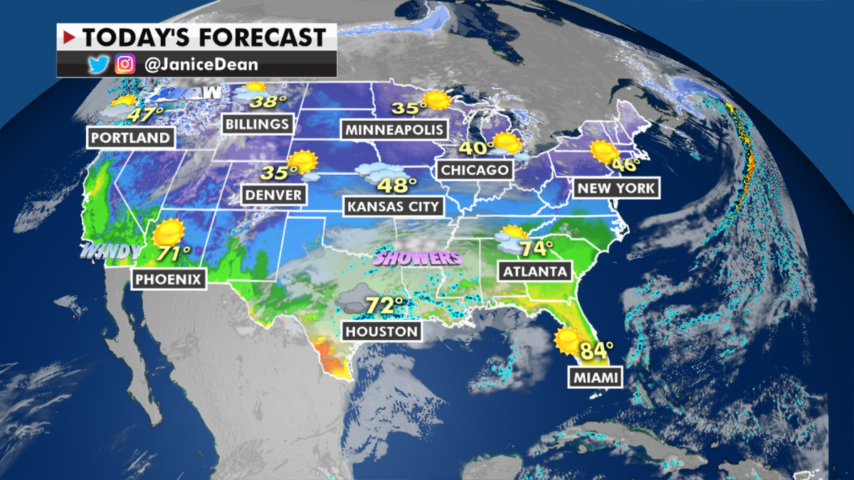The national forecast for Thursday, Feb. 25. (Fox News)