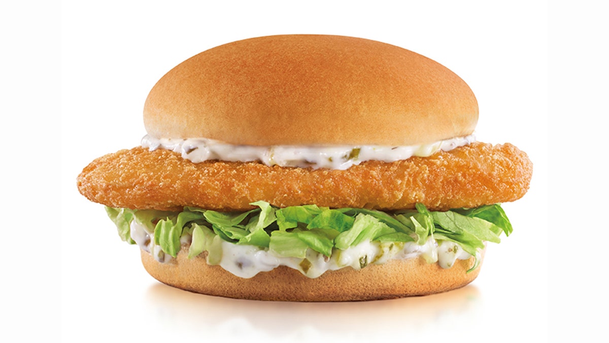 The Carl's Jr. Beer-Battered Fish Sandwich, pictured.