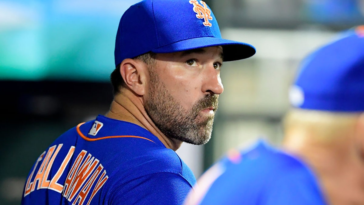 Manager Mickey Callaway #36 of the New York Mets looks on against the Miami Marlins at Citi Field on August 05, 2019, in New York City. (Photo by Steven Ryan/Getty Images)