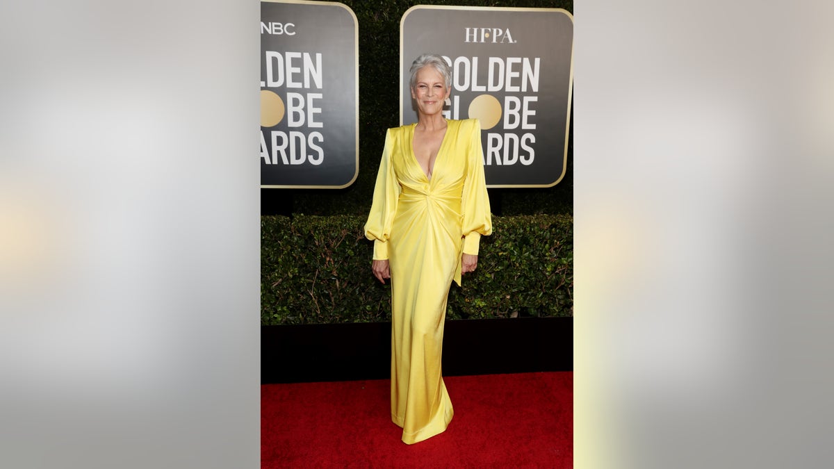 Jamie Lee Curtis presented at the 2021 Golden Globes. -- (Photo by Todd Williamson/NBC/NBCU Photo Bank via Getty Images)