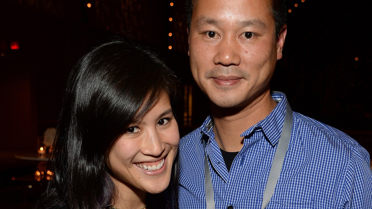 SAN FRANCISCO, CA - OCTOBER 08: Mimi Pham and Zappos.com CEO Tony Hsieh attend the Vanity Fair New Establishment Summit Cockatil Party on October 8, 2014 in San Francisco, California. (Photo by Michael Kovac/Getty Images for Vanity Fair)