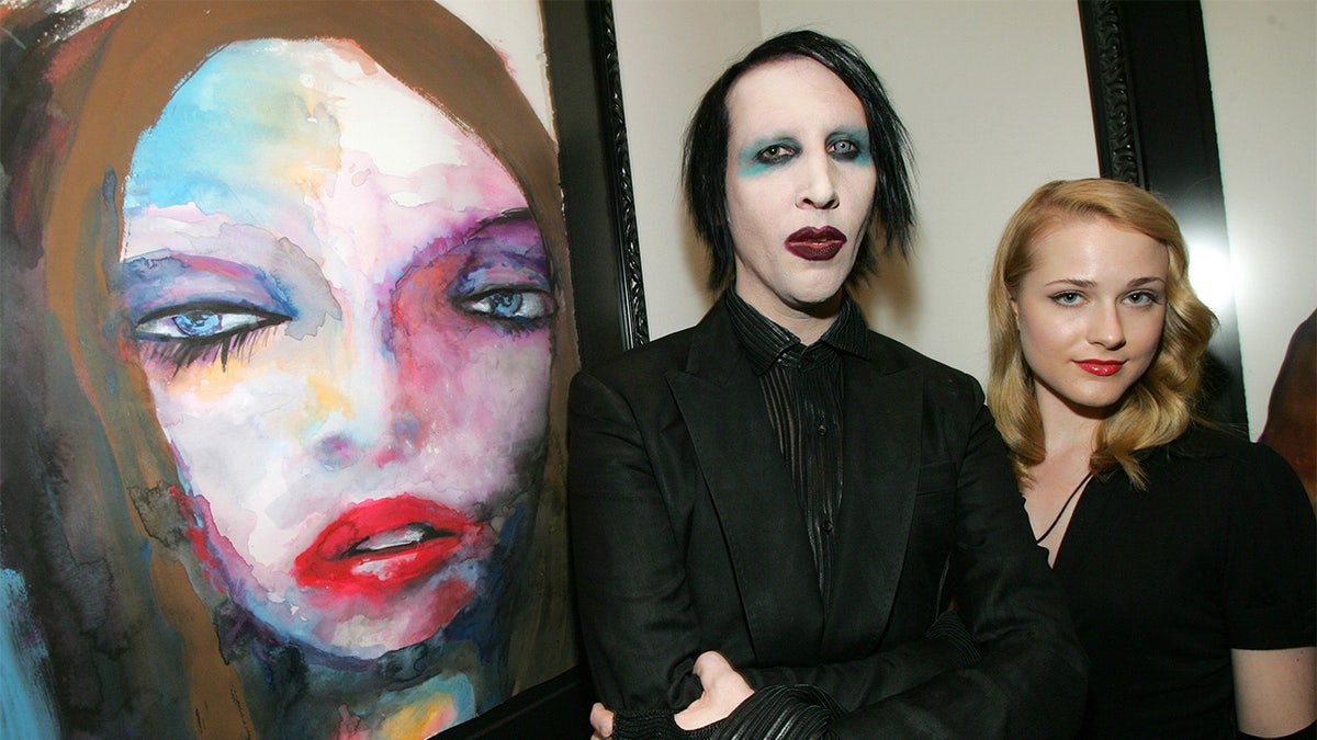 Evan Rachel Wood and Marilyn Manson attend art exhibit