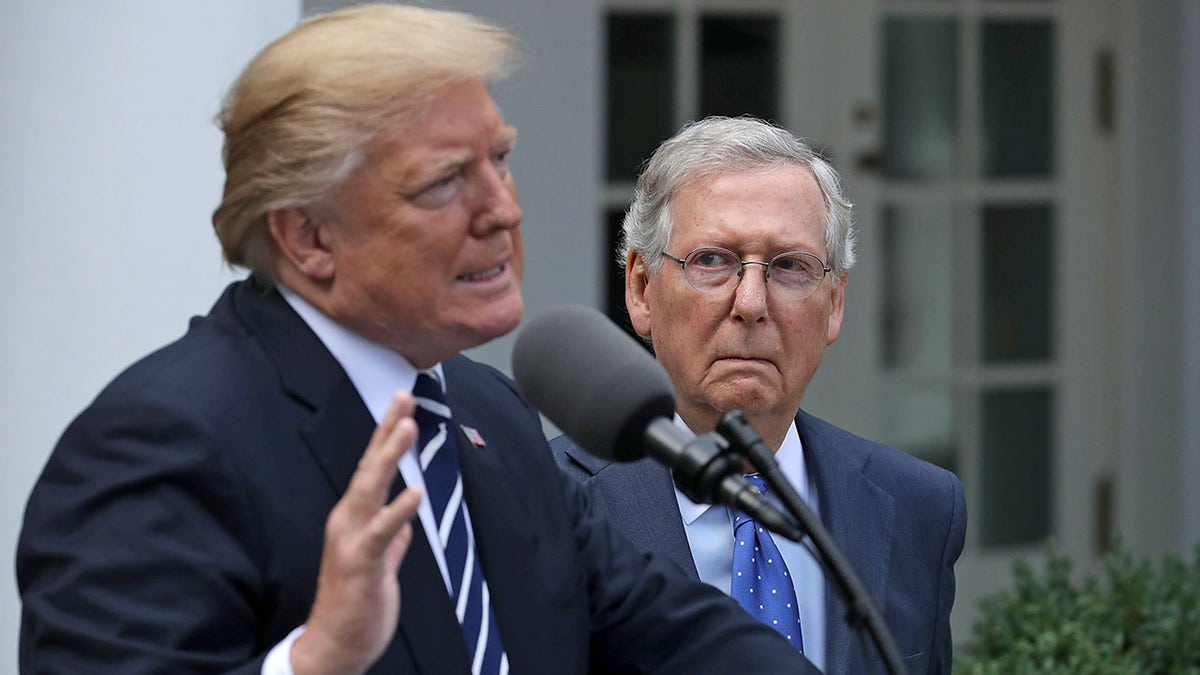Former President Donald Trump and Mitch McConnell