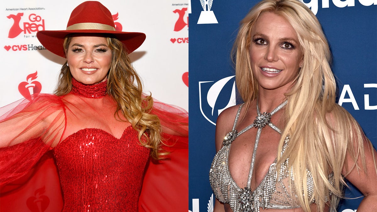 Shania Twain (left) said she was impressed by Britney Spears' residency in Las Vegas.