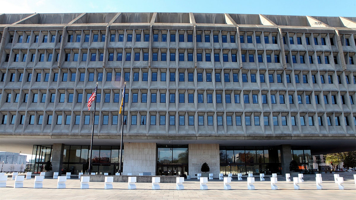 Department Of Health and Human Services, Hubert H. Humphrey Building on April 11, 2015, in Washington.