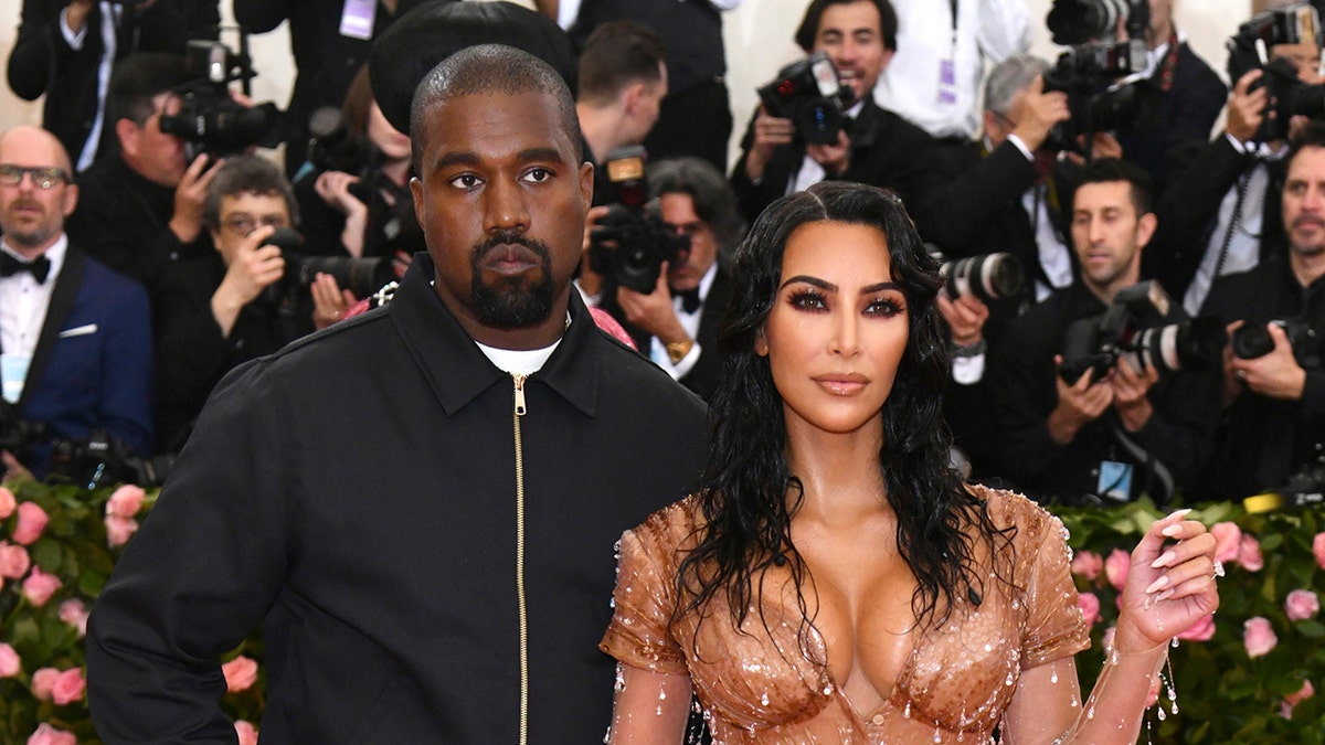 Kim Kardashian Kanye West at the MET Gala