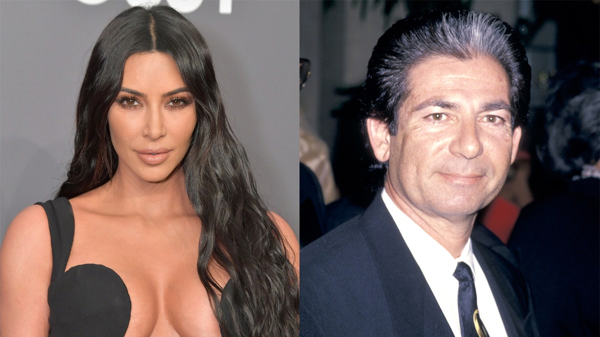 Kim Kardashian (left) took to Instagram to wish a happy birthday to her late father, Robert Kardashian Sr.