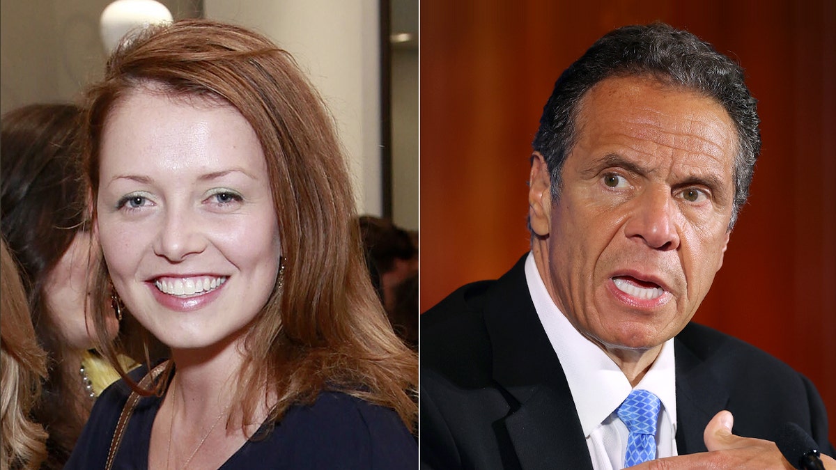 WASHINGTON, DC - MAY 2: New York Governor Andrew Cuomo holds a news conference at the National Press Club May 27, 2020 in Washington, DC. Photo by Chip Somodevilla/Getty Images) ________ NEW YORK CITY, NY - SEPTEMBER 10: Aliison Sebens and Lindsey Boylan attend ELIE TAHARI SOHO Celebrates Fashion Night Out at Elie Tahari Store on September 10, 2010 in New York City. (Photo by SHAUN MADER/Patrick McMullan via Getty Images) 