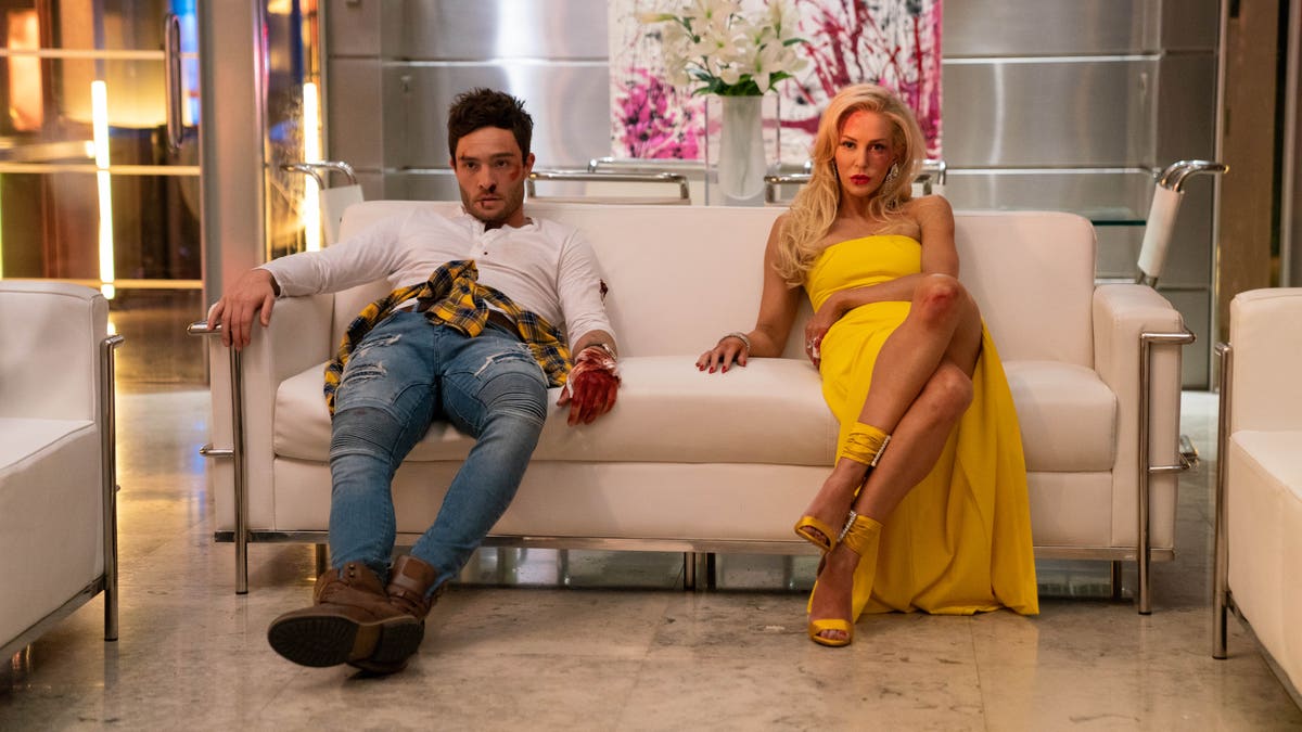 Ed Westwick and Louise Linton in "Me You Madness."