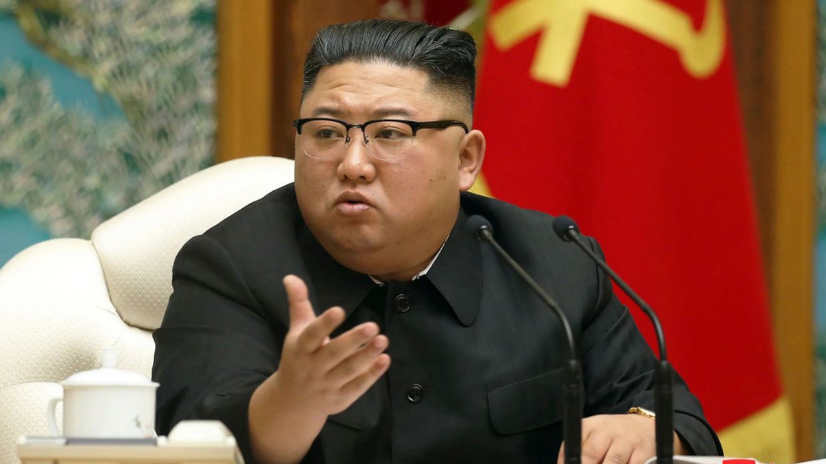 North Korean leader Kim Jong-Un attends a meeting of the ruling Workers' Party Politburo in Pyongyang, North Korea on Nov. 15, 2020. (Korean Central News Agency/Korea News Service via AP, File)
