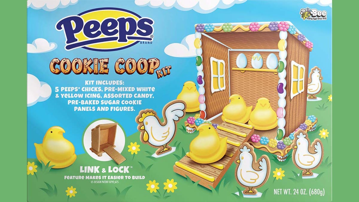 Peeps is selling "Cookie Coop Kits" ahead of Easter so families can spend the holiday building a chicken coop for their Peeps candy.