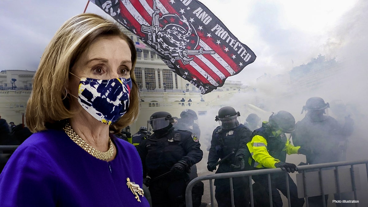 U.S. House Speaker Nancy Pelosi, a California Democrat, had one of her laptop computers stolen during the Jan. 6 riot at the U.S. Capitol, authorities have said. (Getty Images/photo illustration)