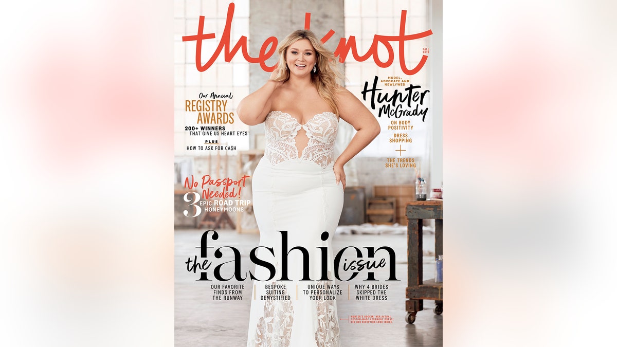 Hunter McGrady appeared on the cover of The Knot for their Fall 2019 issue.