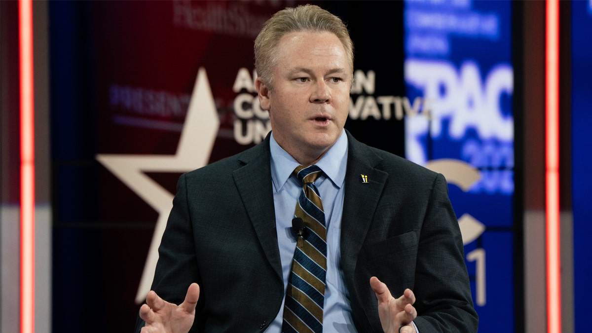 Rep. Warren Davidson, R-Ohio, speaks at the Conservative Political Action Conference (CPAC) on Saturday, Feb. 27. Davidson plans to introduce a bill Wednesday that would effectively fire Dr. Anthony Fauci. (Getty)