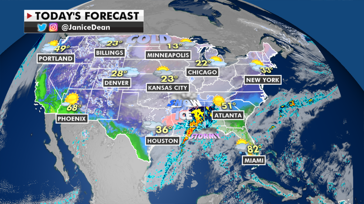 The national forecast for Wednesday, Feb. 17. (Fox News)