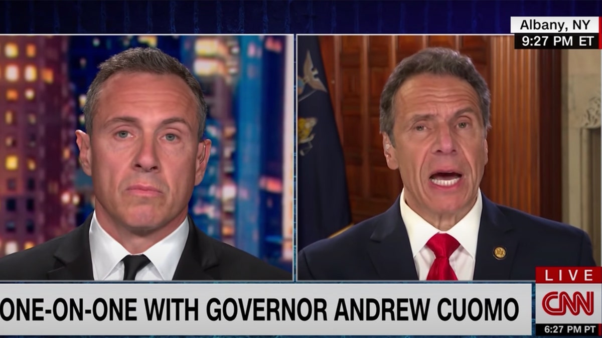 CNN's Chris Cuomo interviews his older brother New York Gov. Andrew Cuomo during a 2020 episode of "Cuomo Prime Time."