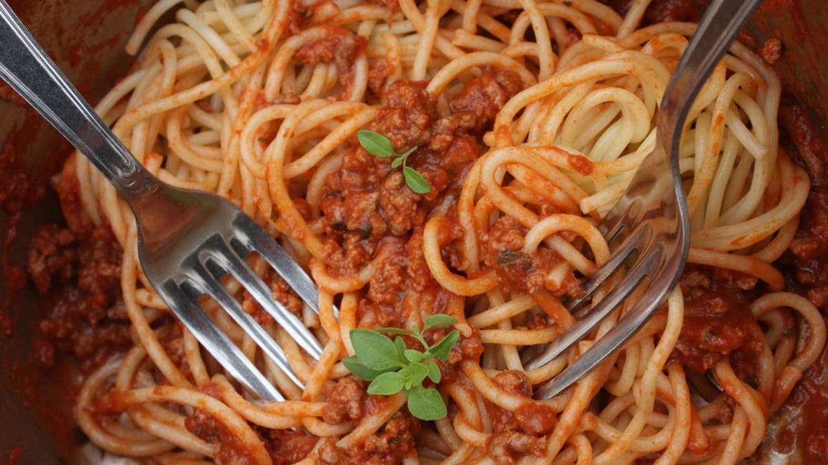 Spaghetti with Bolognese sauce.