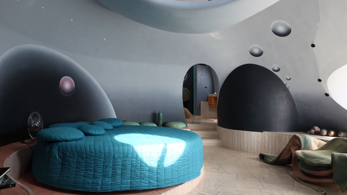 The 10-bed, 11-bath compound known as the "Bubble Palace" measures nearly 13,000 square feet and was built in 1979 by Hungarian architect Antti Lovag.
