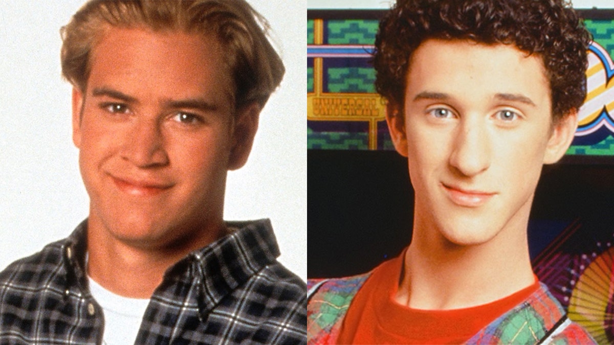 'Saved by the Bell' aired from 1989 to 1993 with Diamond, right, starring as Samuel 'Screech' Powers and Gosselaar starring as Zachary 'Zack' Morris.