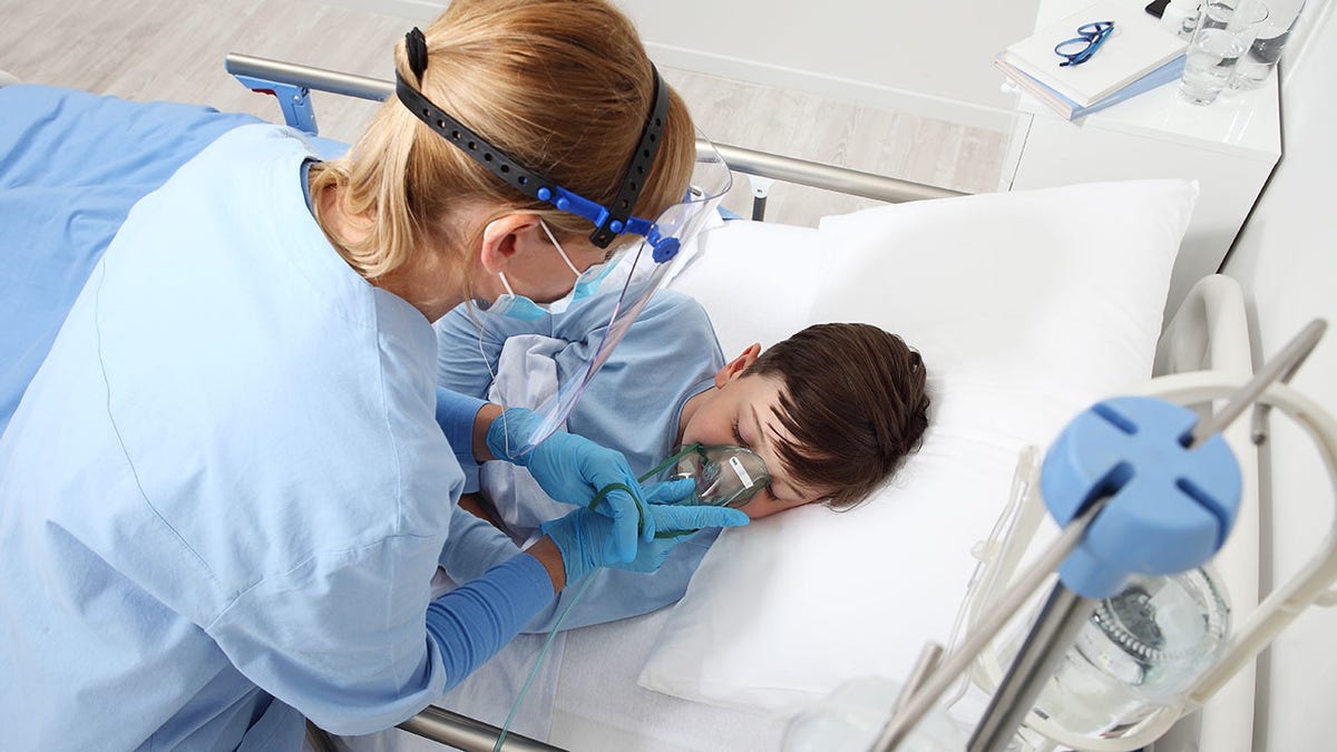 child in hospital