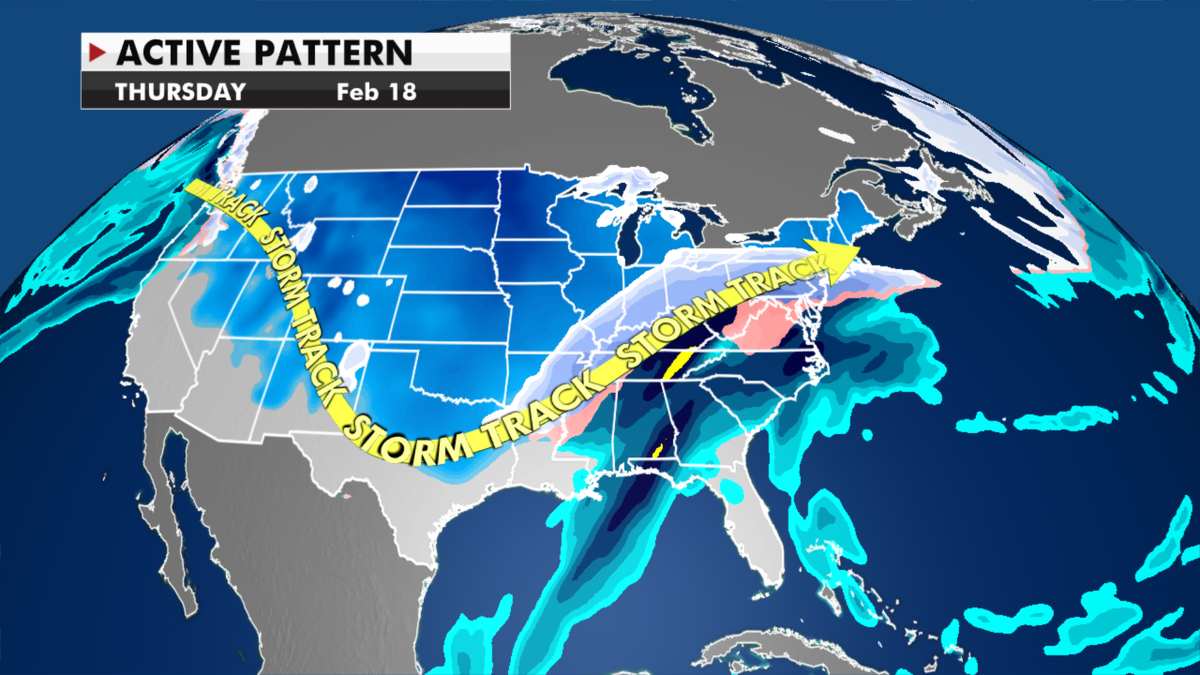 The track of the winter storms. (Fox News)