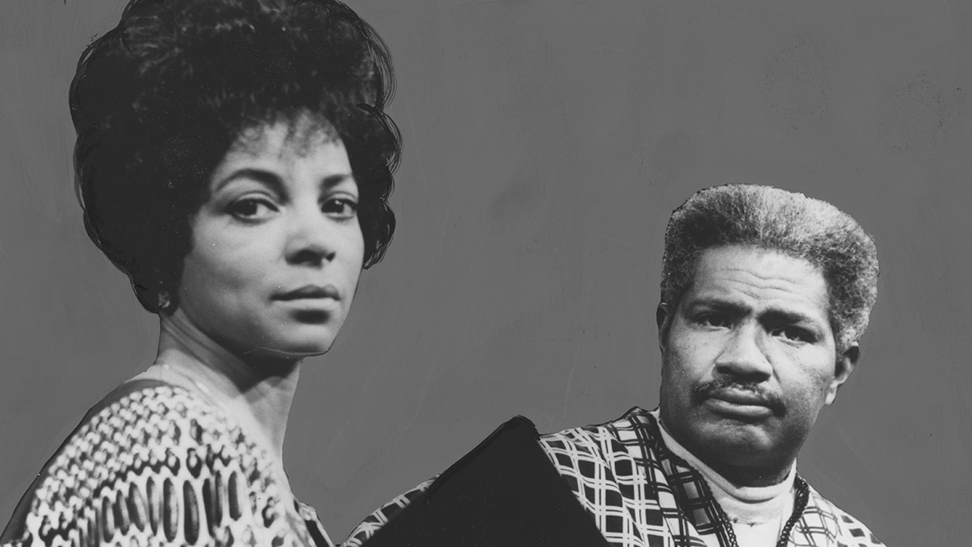 African American actor Ossie Davis with his wife, Ruby Dee. at an appearance for Black History Month, Maryland, Feb. 20, 1980.