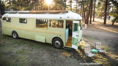 Man and wife renovate family-owned school bus, plan to recreate '70s road trip