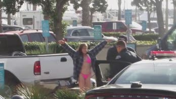 Woman in pink bikini leads Southern California cops on slow-speed pursuit