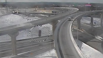 Pickup truck driver survives 70-foot fall off Wisconsin exit ramp, video shows