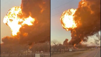 Train crashes in Texas with 18-wheeler truck