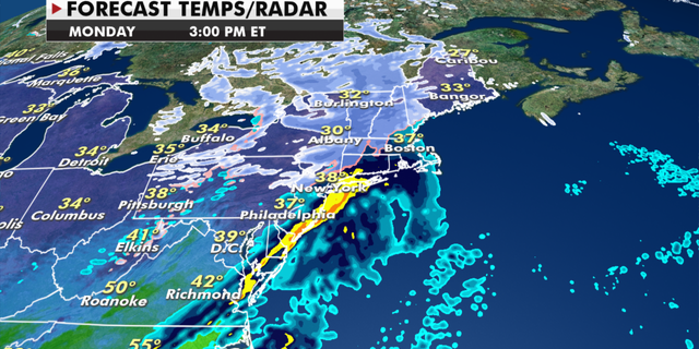Radar conditions for Monday. (Fox News)