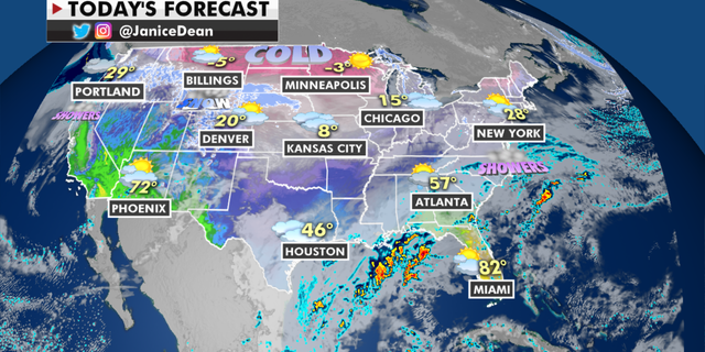 The national forecast for Friday, Feb. 12. (Fox News)